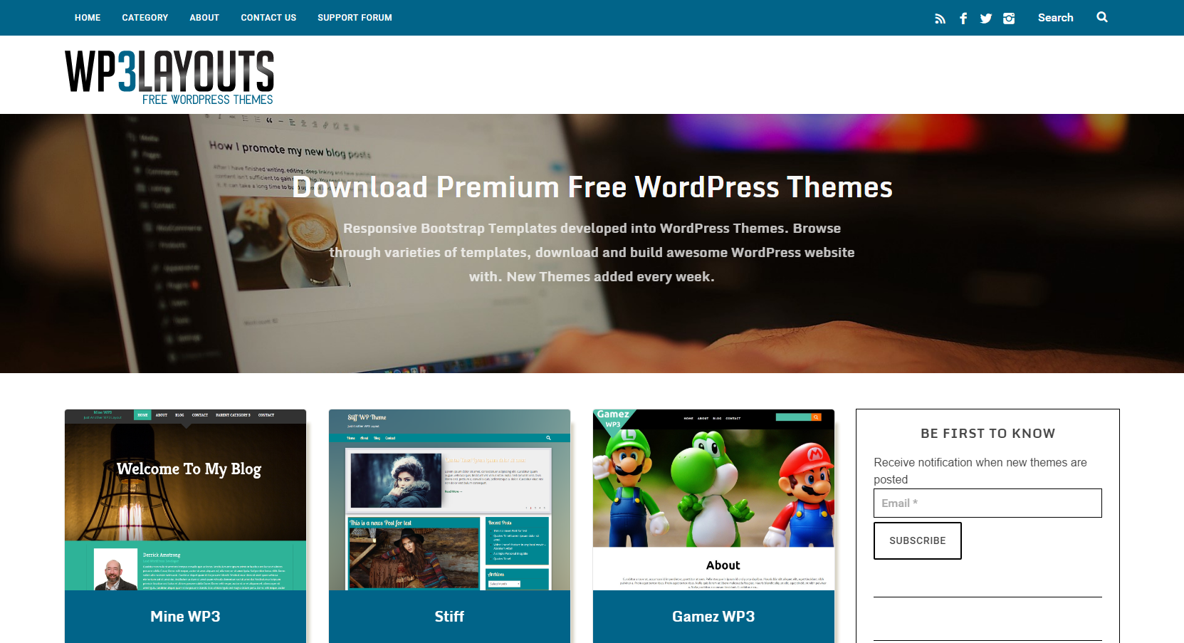 Instant download free WordPress Themes developed from static responsive HTML templates