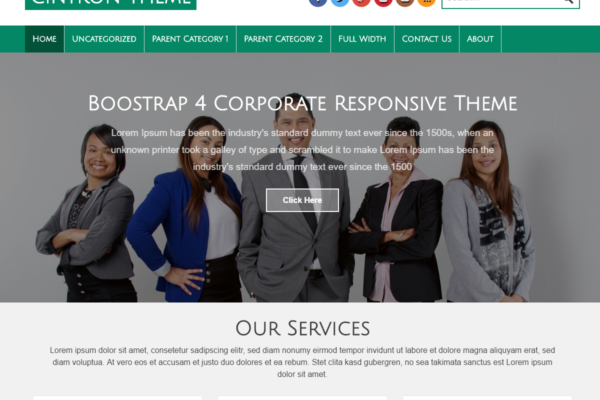 Cintron Business and Corporate Responsive Bootstrap 4 WordPress Theme