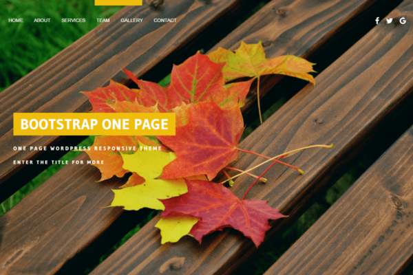 Internal WP3 One Page Theme Bootstrap Responsive WordPress