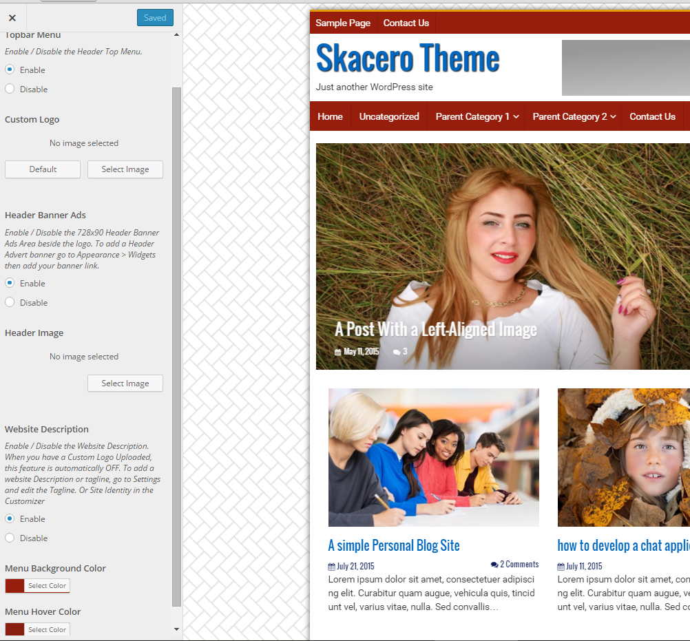 Skacero Lite How to set up Skacero Lite WordPress Blog Theme