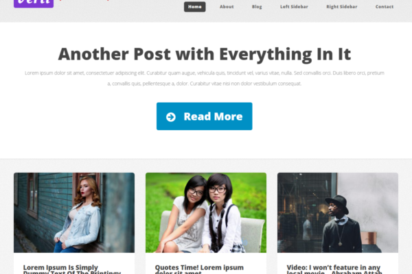 Verti Stylish Custom Responsive Clean WordPress Theme