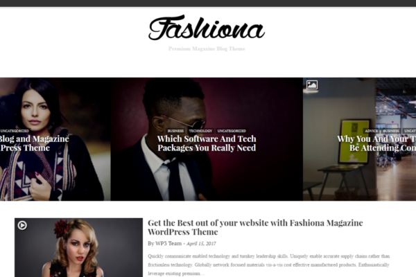 Fashiona - Bootstrap Responsive Blog & Magazine WordPress Theme