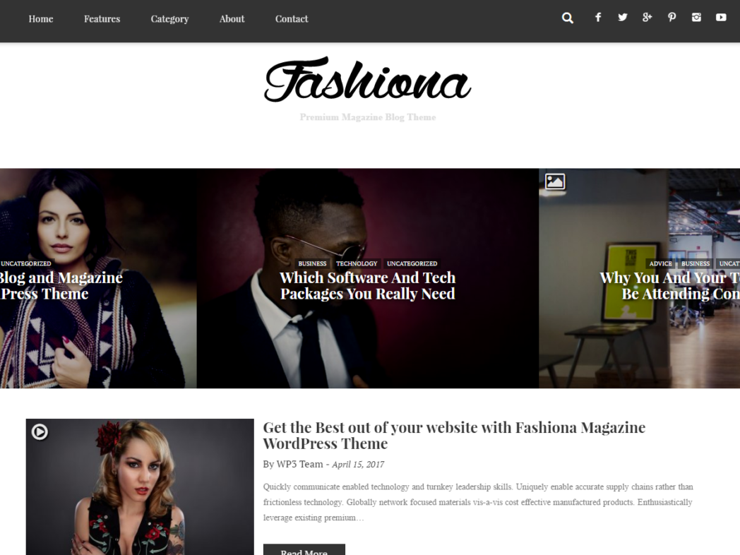 Fashiona - Bootstrap Responsive Blog & Magazine WordPress Theme