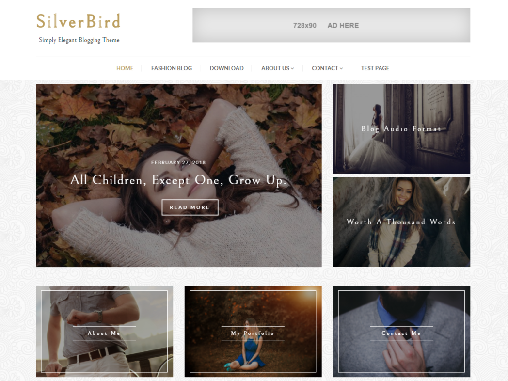 Silverbird - Elegant WordPress Blog Theme