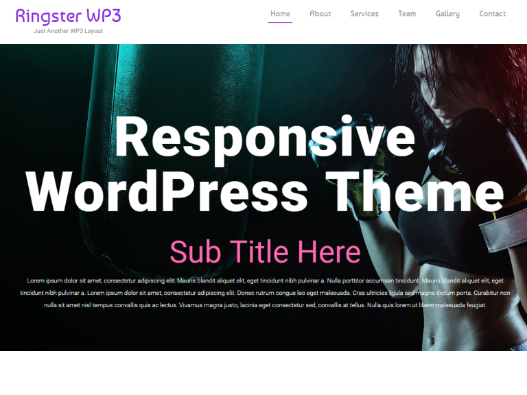 Ringster WP3 WordPress responsive professional theme