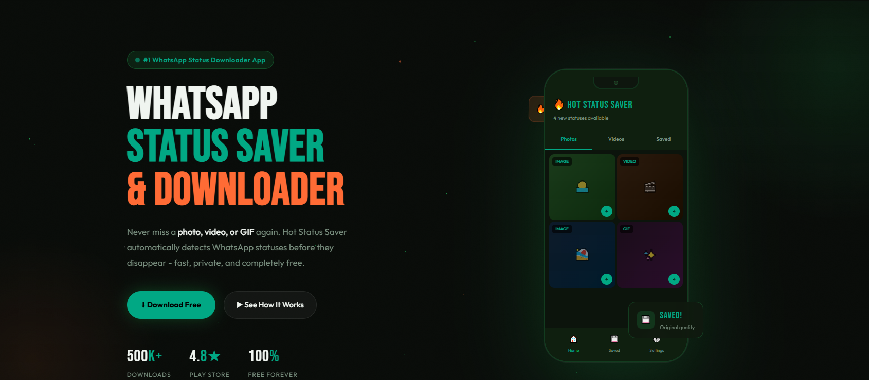 Hot Status Saver - Best Free WhatsApp Status Downloader for Android